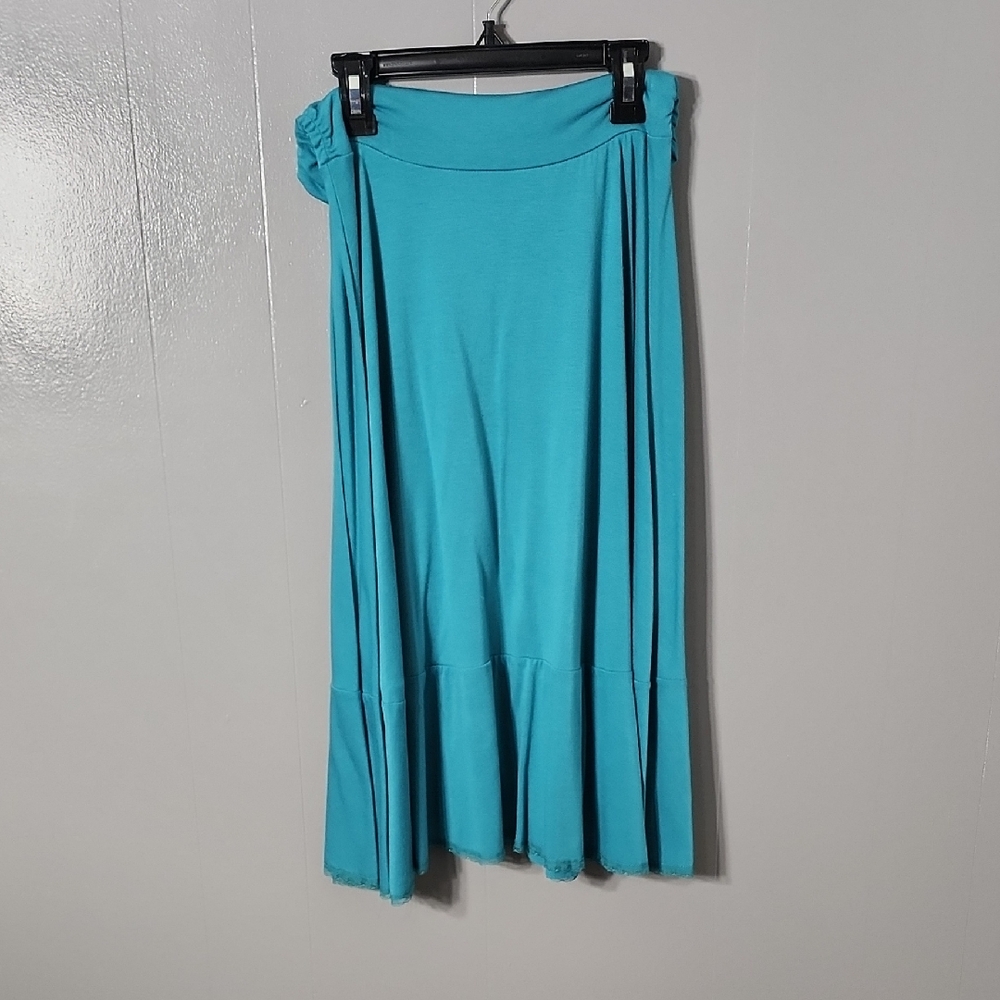 Lux Turquoise Maxi Skirt